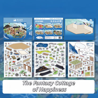 Sunset Whispers 3D Sticker | 2 Cute Miniature Scenes