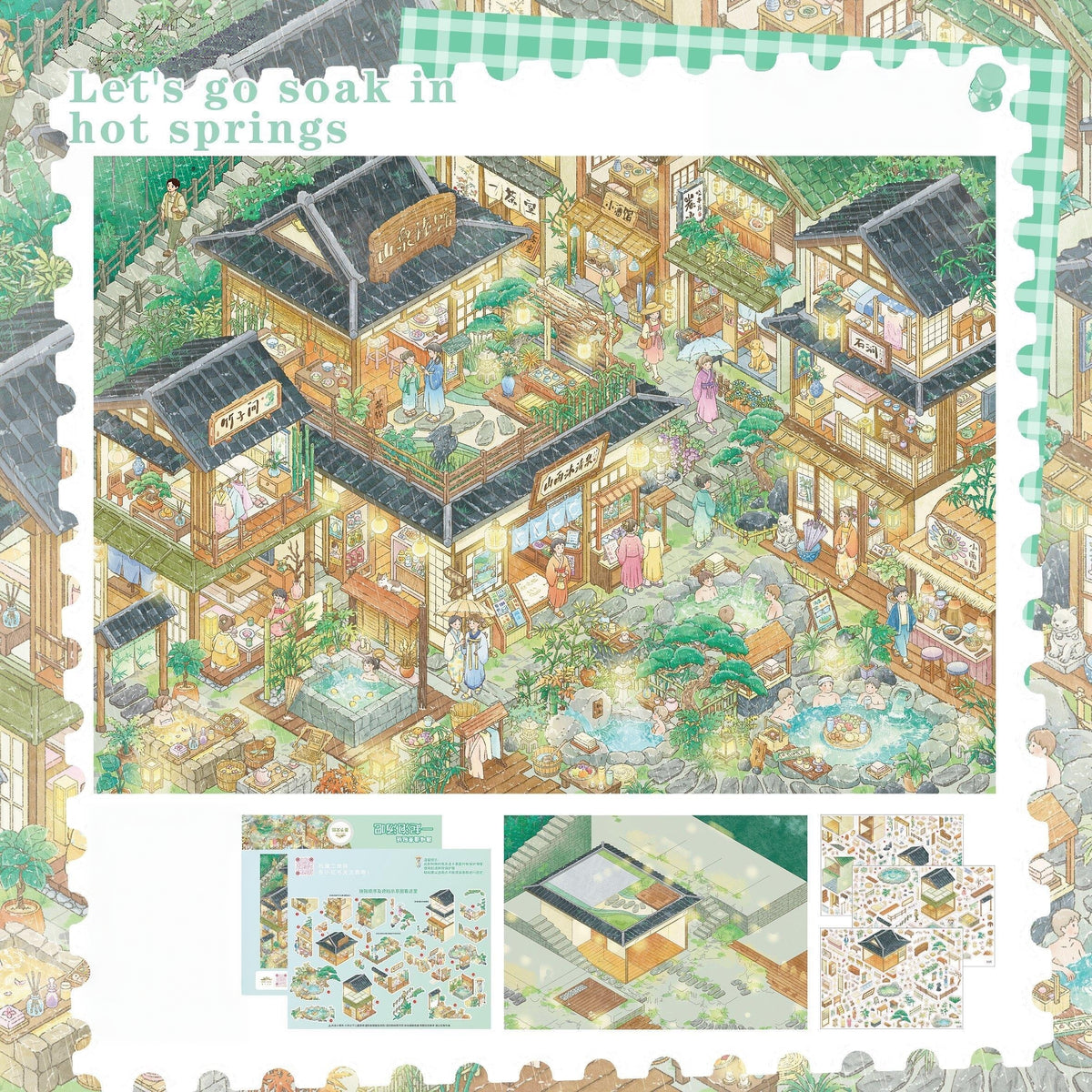 Together Time 3D Sticker | 4 Cute Miniature Scenes