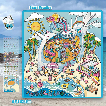 Beach Vacation 3D Sticker