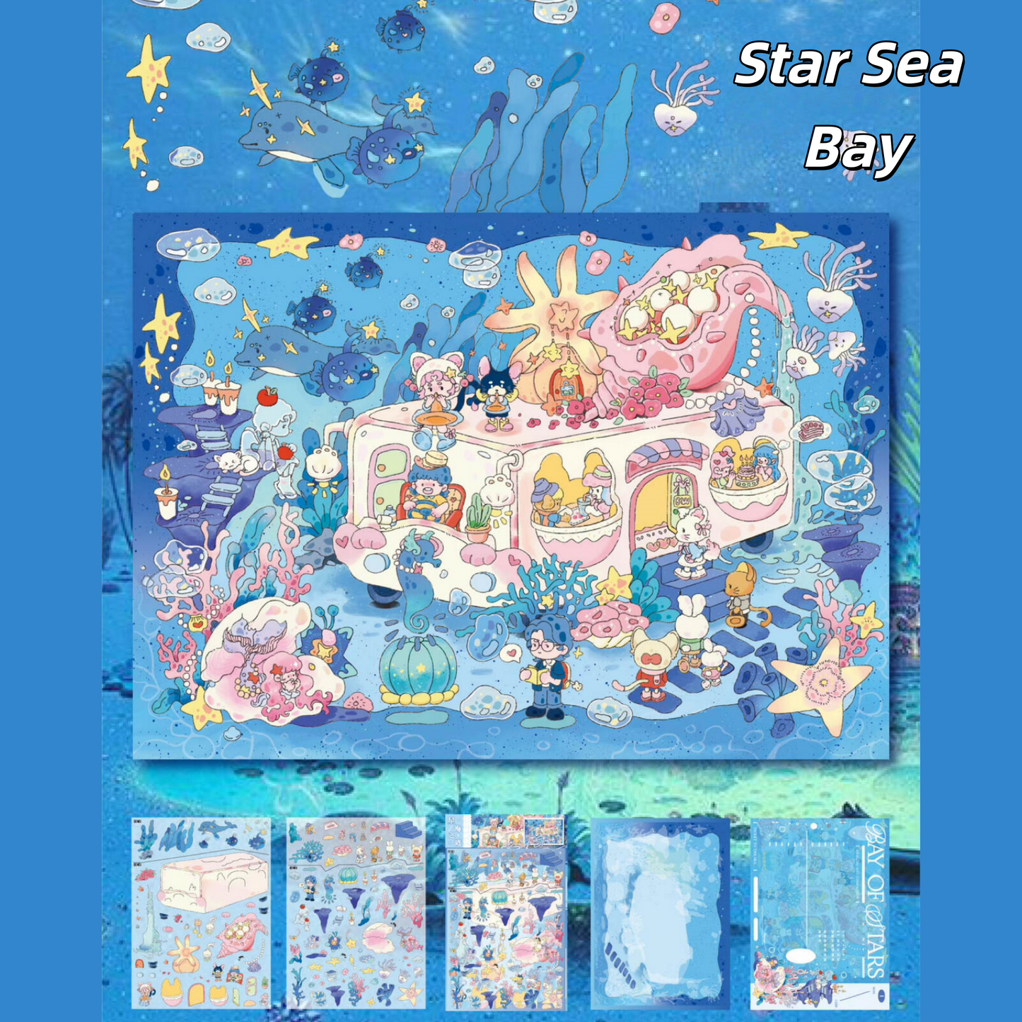 A Reverie of Hearts 3D Sticker | 6 Cute Miniature Scenes