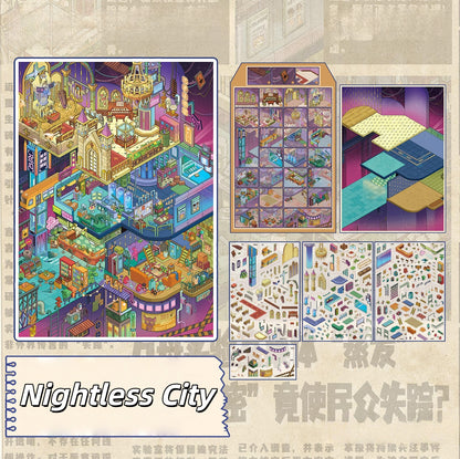 Strange Files 3D Sticker | 2 Cute Miniature Scenes