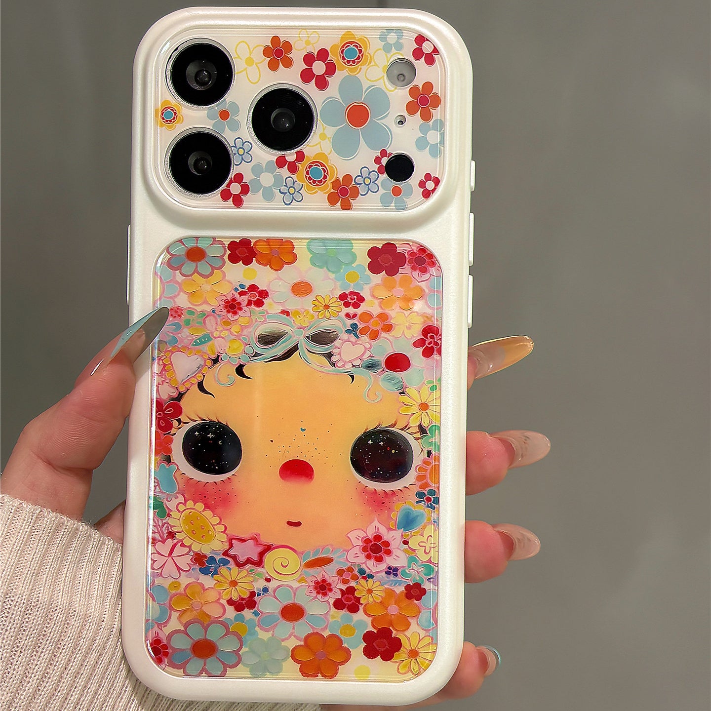 Girl in the Flower Sea Acrylic Phone Case