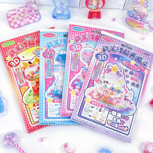 Colorful Magic Toys 3D Stackable Stickers | 4 Cute Miniature Themes