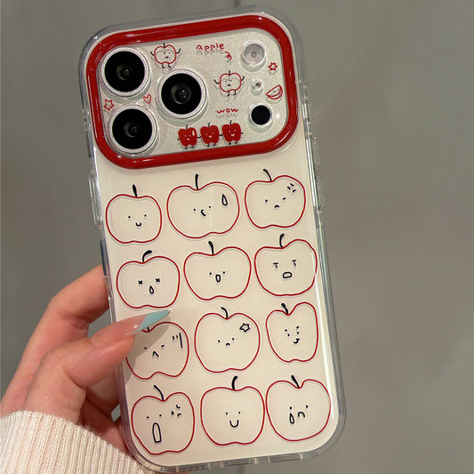 Cute Line Red Apple Acrylic Phone Case
