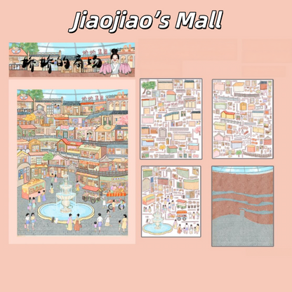 Jiaojiao’s World 3D Sticker | 2 Cute Miniature Scenes