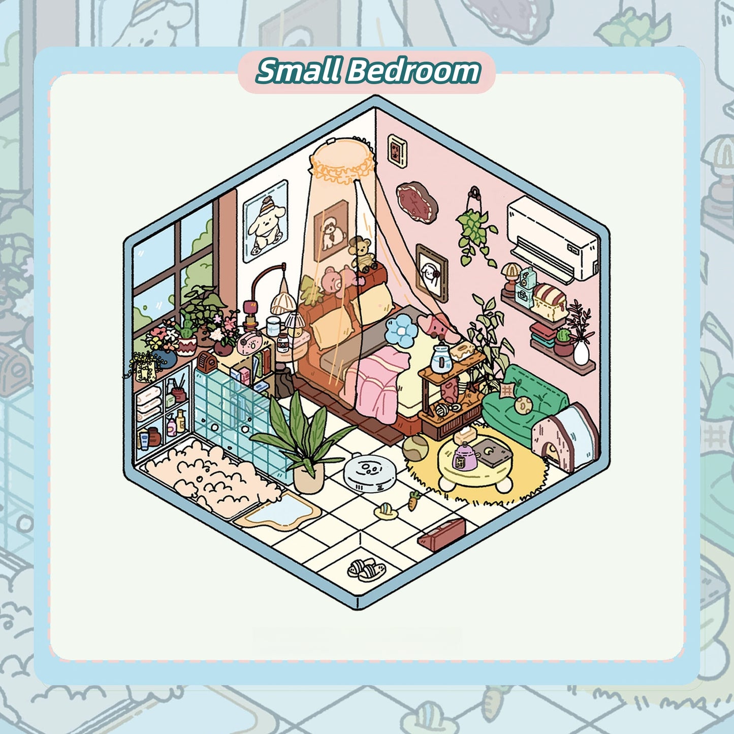 Moment by the Window 3D Sticker | 3 Cute Miniature Scenes