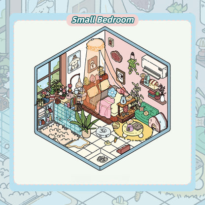 Moment by the Window 3D Sticker | 3 Cute Miniature Scenes