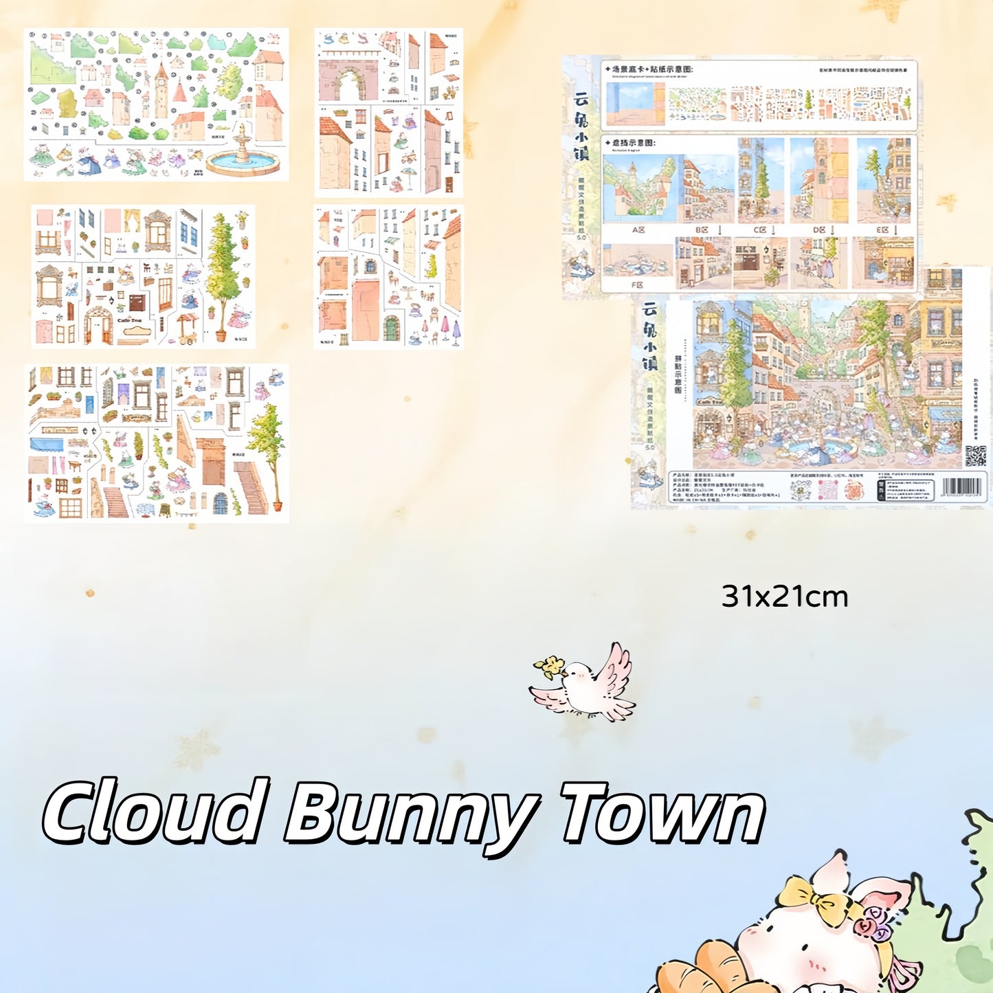 Tiny Tales 3D Sticker | 2 Cute Miniature Scenes
