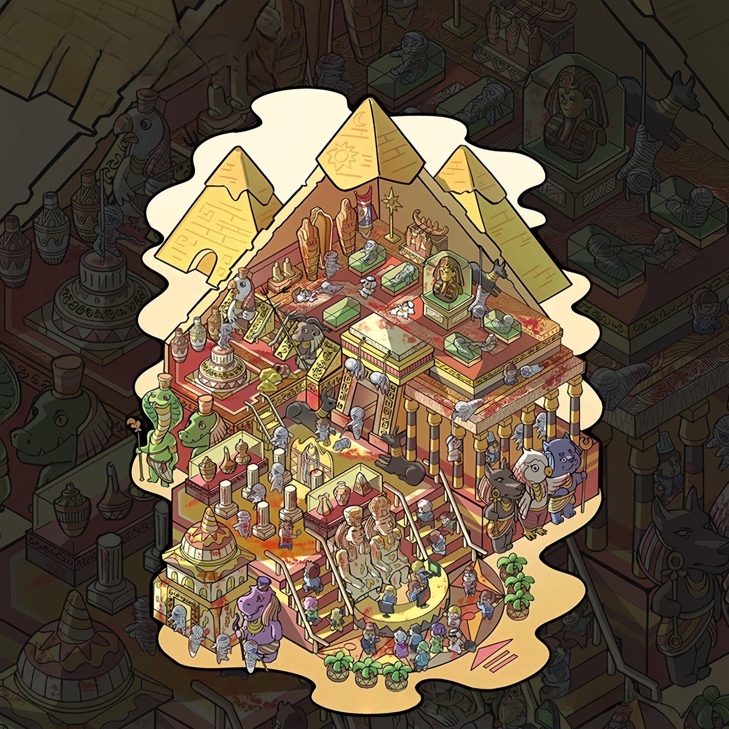 Micro Horror 3D Sticker | 4 Cute Miniature Scenes