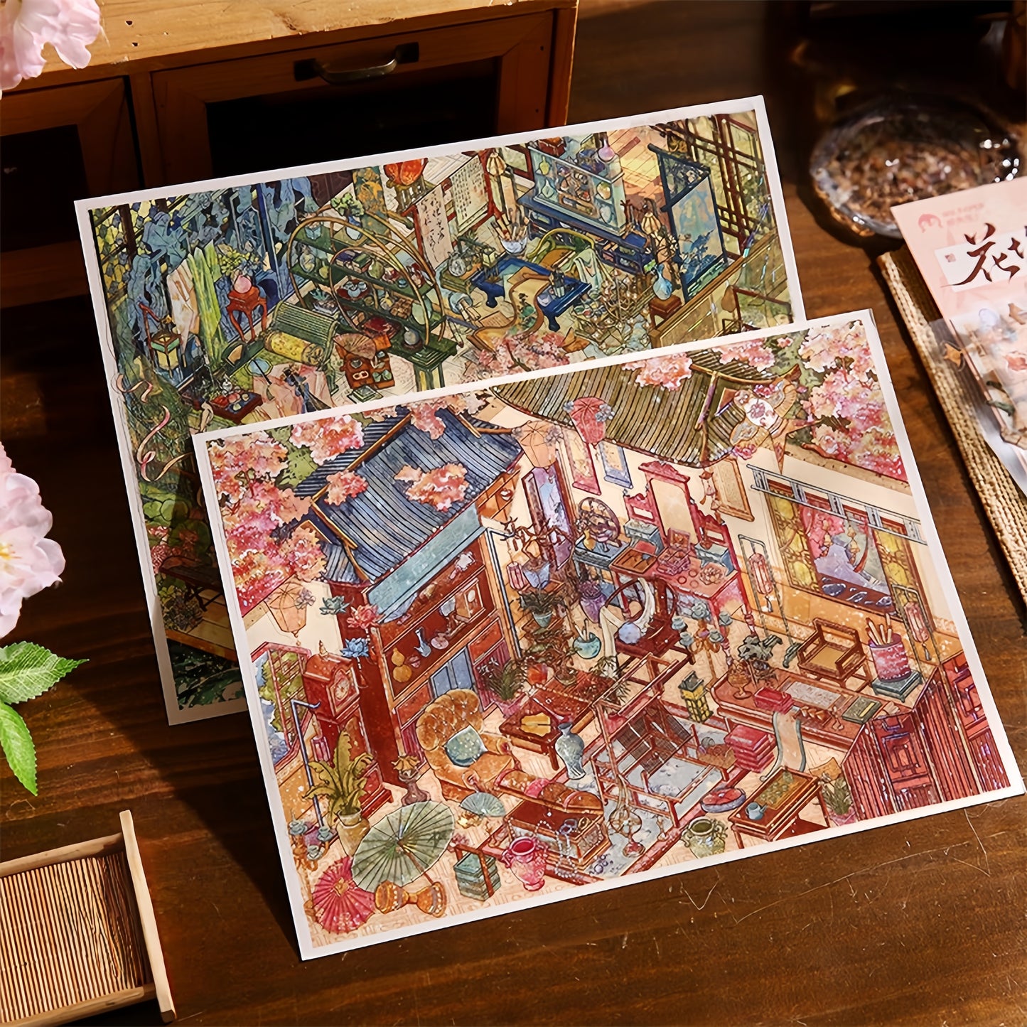 Timeless Spring 3D Sticker | 2 Cute Miniature Scenes