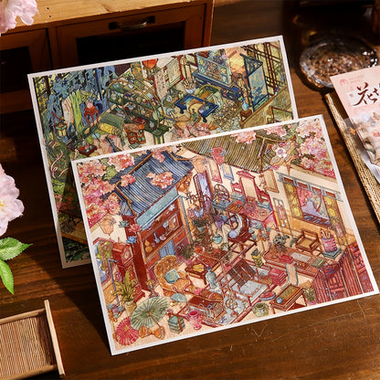 Timeless Spring 3D Sticker | 2 Cute Miniature Scenes