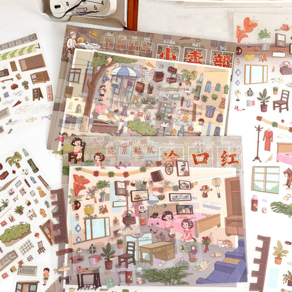 Childhood Memories 3D Sticker | 2 Cute Miniature Scenes