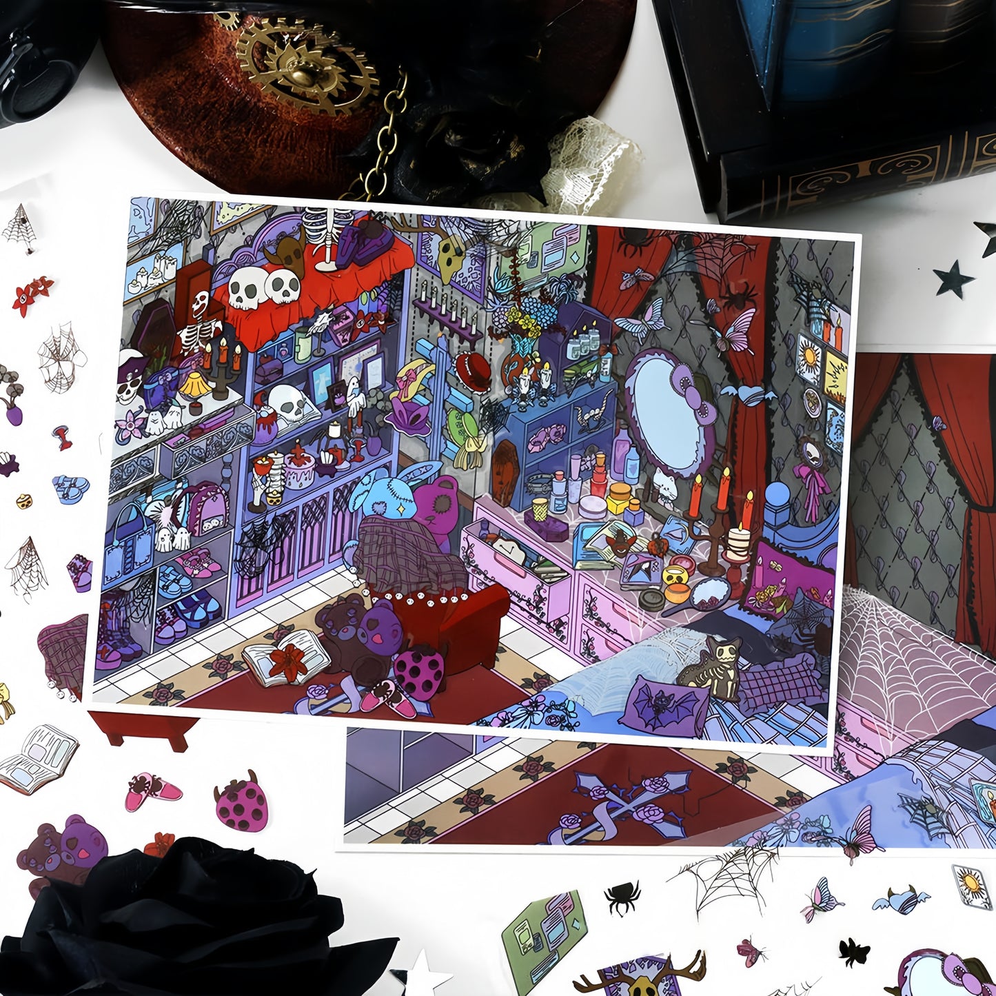 Dream Home 3D Sticker | 4 Cute Miniature Scenes