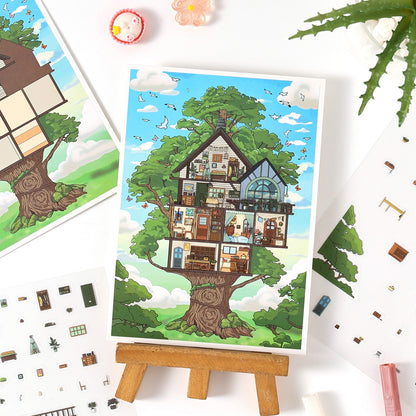 Dream Weavers 3D Sticker | 4 Cute Miniature Scenes