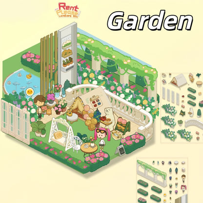 Dream Home 3D Sticker | 5 Cute Miniature Scenes