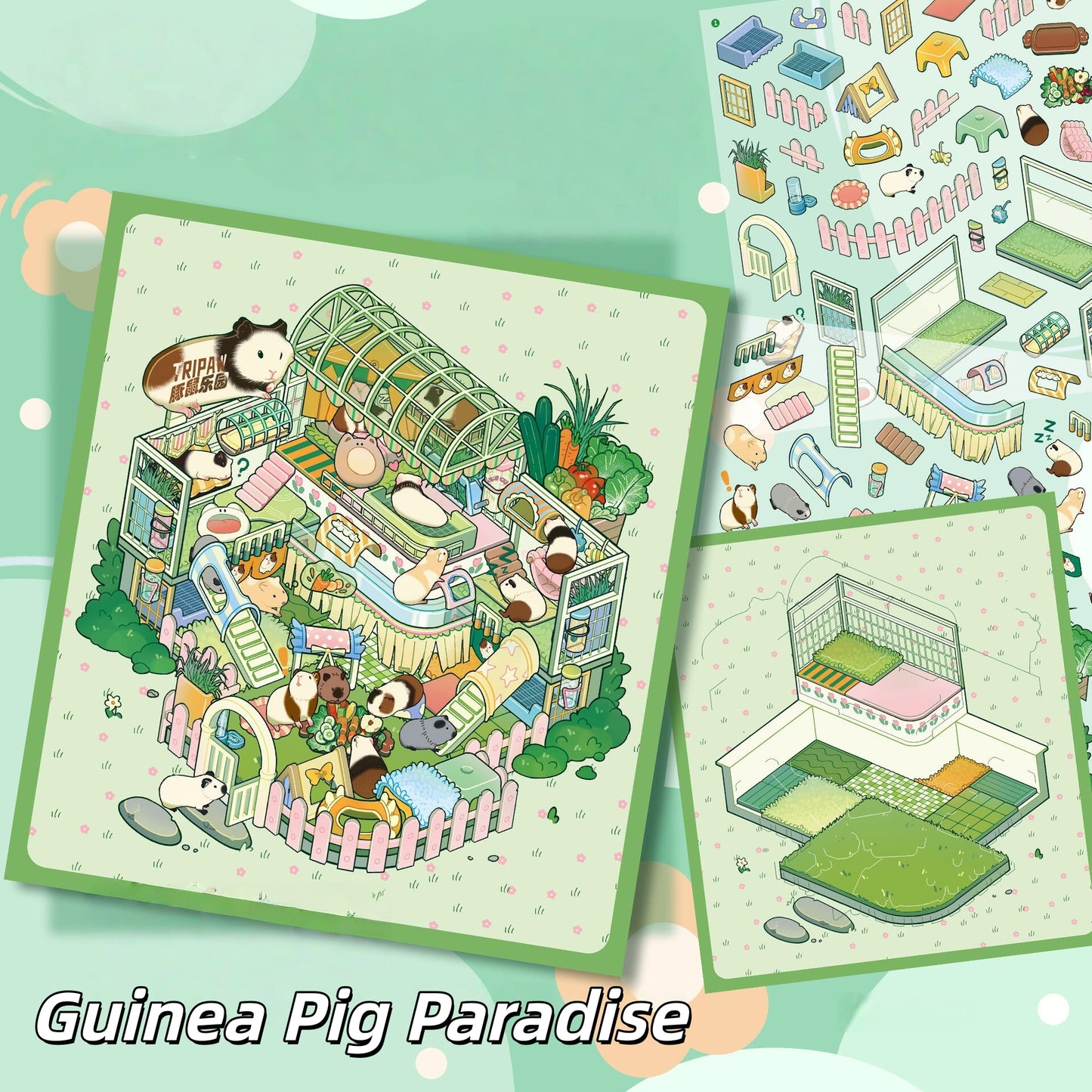 Universal Realm 3D Sticker | 6 Cute Miniature Scenes
