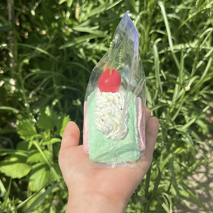 Mint Cherry Swiss Roll Squishy