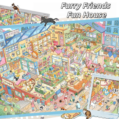 Cozy Corners 3D Sticker | 4 Cute Miniature Scenes