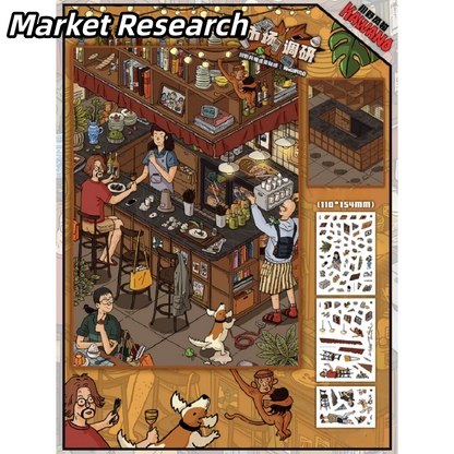 Starting a Business 3D Sticker | 3 Cute Miniature Scenes
