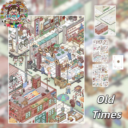 Daily Chapters 3D Sticker | 4 Cute Miniature Scenes