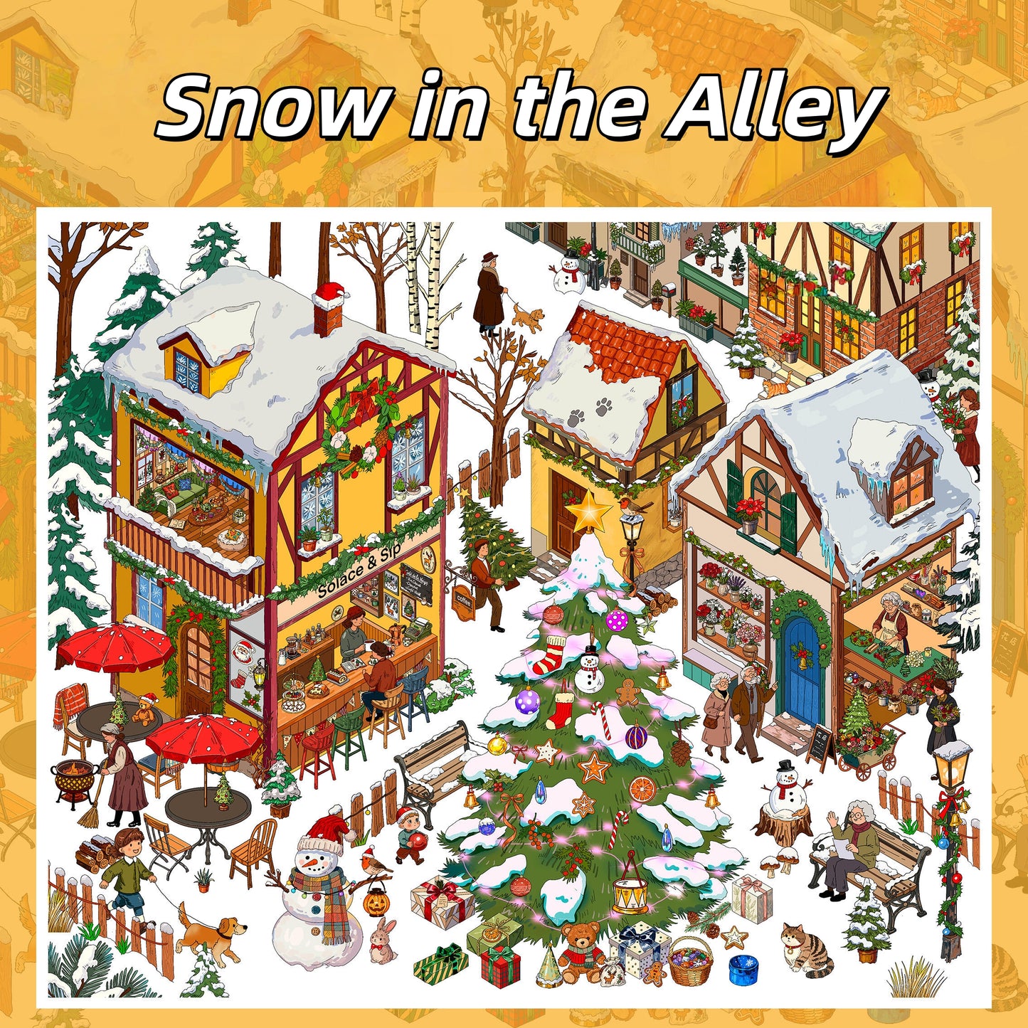 Christmas Time 3D Sticker | 4 Cute Miniature Scenes