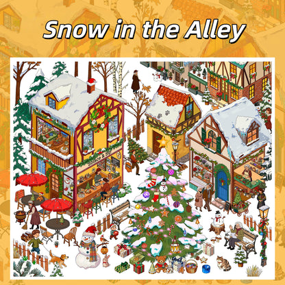 Christmas Time 3D Sticker | 4 Cute Miniature Scenes