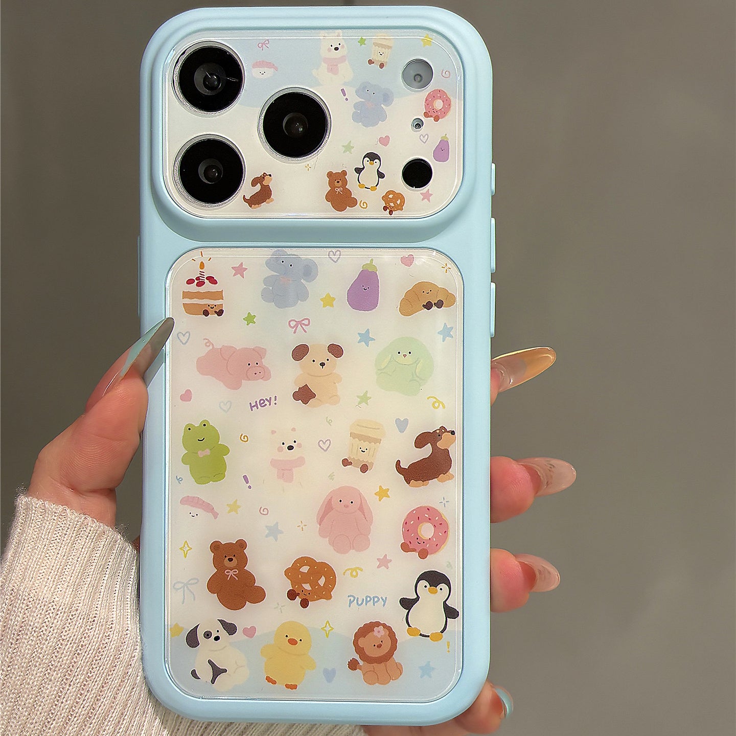 Baby Blue Little Animal Acrylic Phone Case
