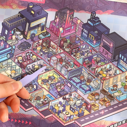 Fun Cubicles 3D Sticker Book