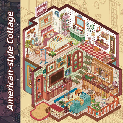 Dream Dwellings 3D Sticker | 3 Cute Miniature Scenes