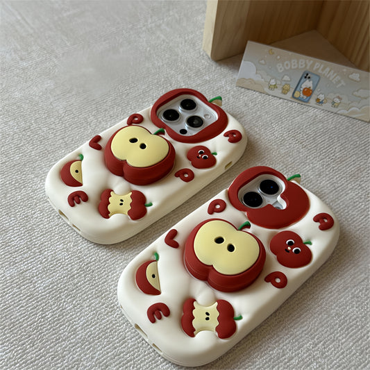 Sweet Little Apple Stand Silicone Phone Case