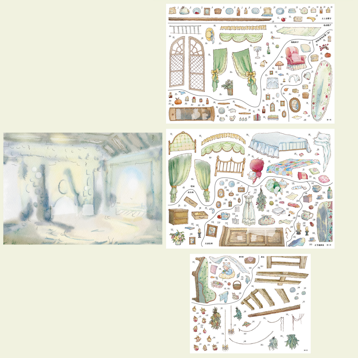 Small Moments 3D Sticker | 3 Cute Miniature Scenes