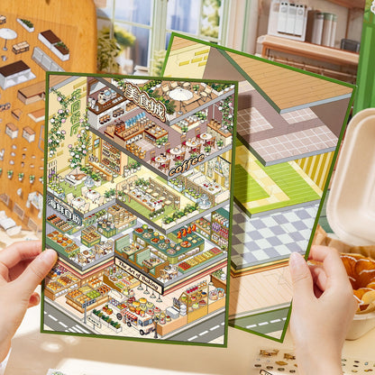 Wonder Space 3D Sticker | 2 Cute Miniature Scenes