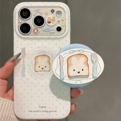 Polka Dot Toast Magnetic Stand Acrylic Phone Case