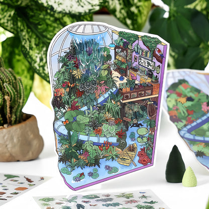 Little Exhibition 3D Sticker | 4 Cute Miniature Scenes