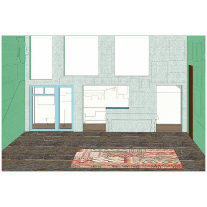 Green Field Art House 3D Sticker
