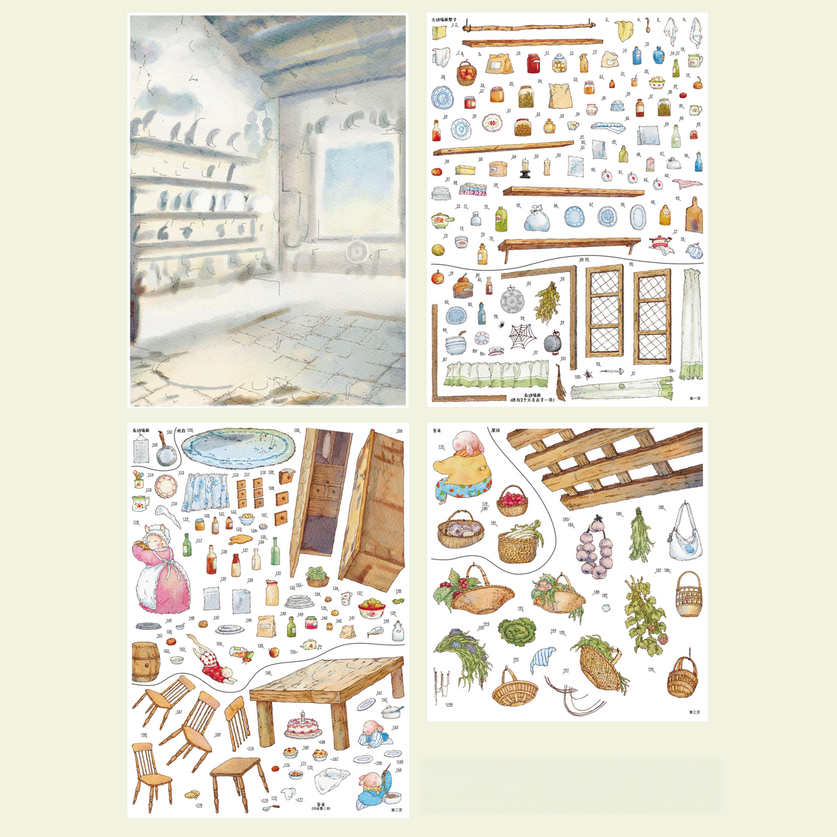 Small Moments 3D Sticker | 3 Cute Miniature Scenes