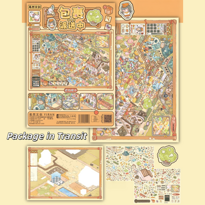 Whispers in the Valley 3D Sticker | 4 Cute Miniature Scenes