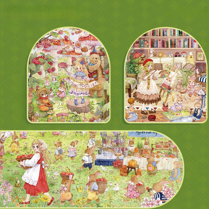 Watercolor Fairy Tale 3D Sticker | 3 Cute Miniature Scenes