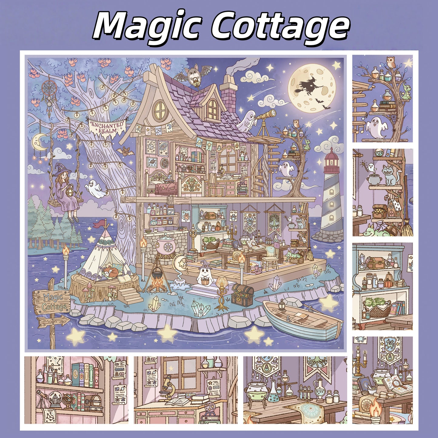 Enchanted Gatherings 3D Sticker | 2 Cute Miniature Scenes