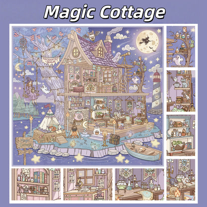 Enchanted Gatherings 3D Sticker | 2 Cute Miniature Scenes