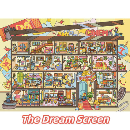 Dreaming and Puzzles 3D Sticker | 2 Cute Miniature Scenes