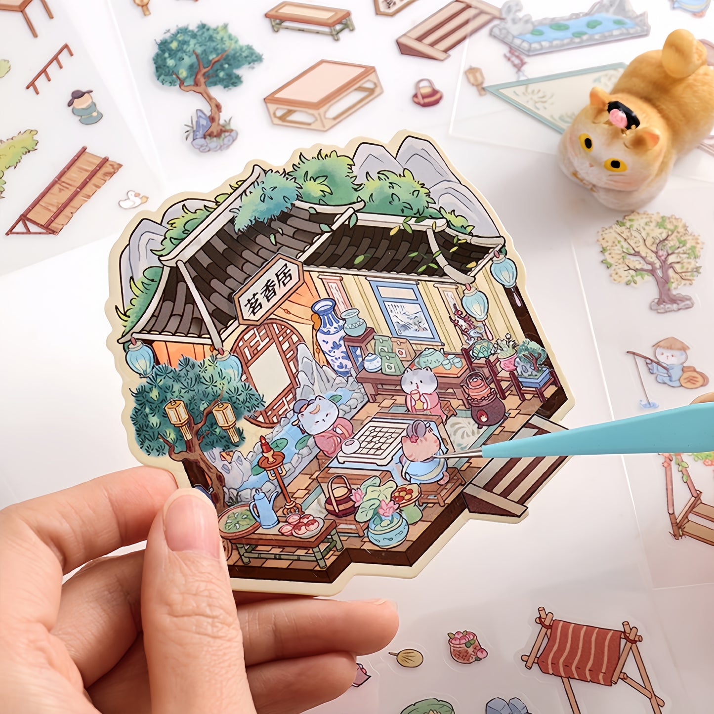 Poetics of Dwelling 3D Sticker | 6 Cute Miniature Scenes