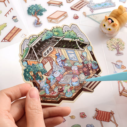 Poetics of Dwelling 3D Sticker | 6 Cute Miniature Scenes