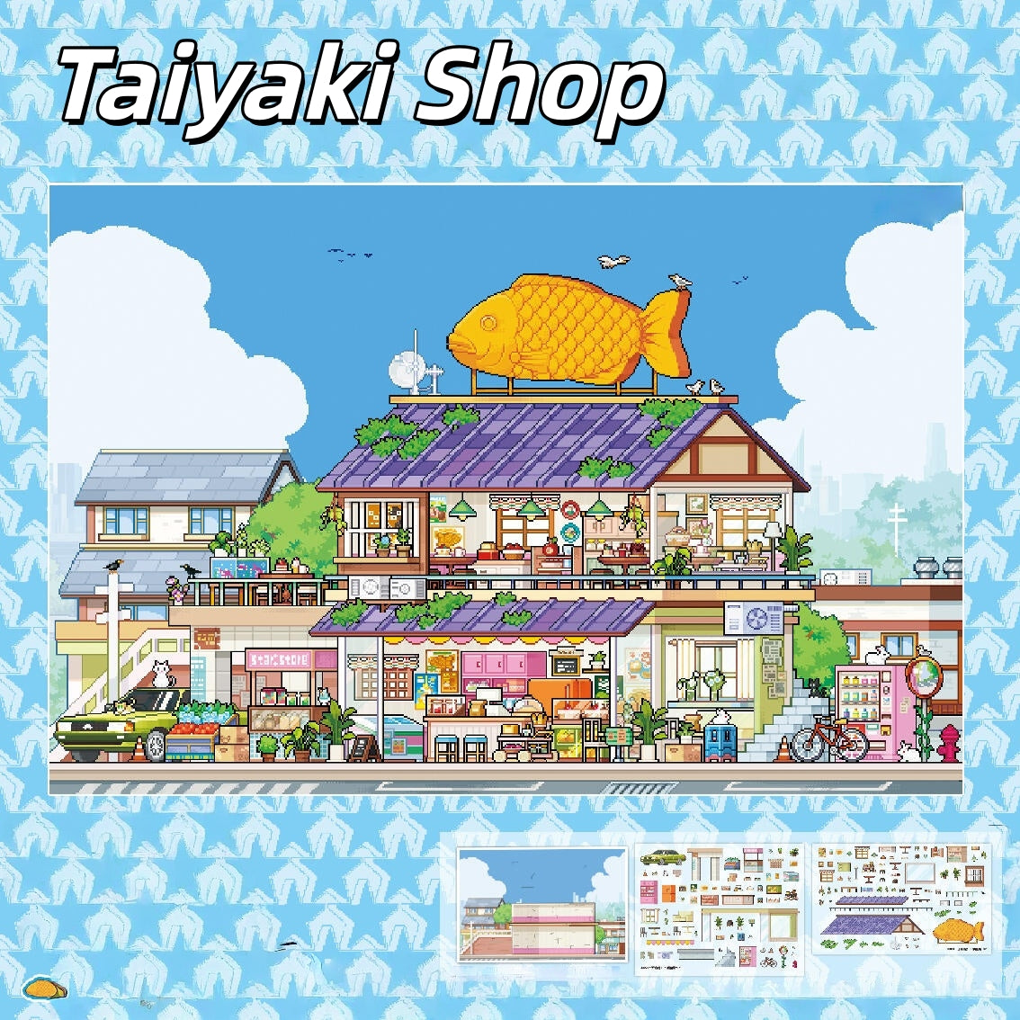Open for Business 3D Sticker | 2 Cute Miniature Scenes