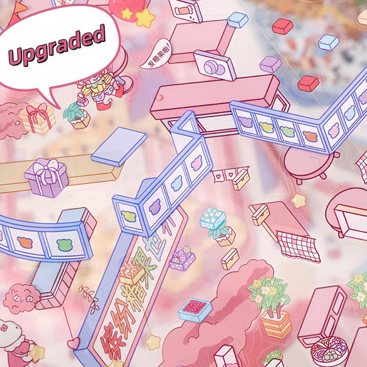 Colorful Candy World 3D Sticker
