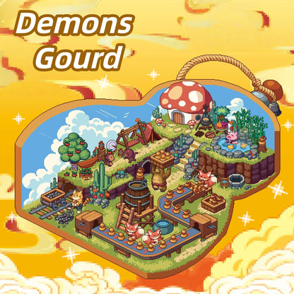 Pixel Surreal Journey 3D Sticker | 4 Cute Miniature Scenes