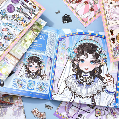 Republican Era Style Dress Up 3D Sticker Book