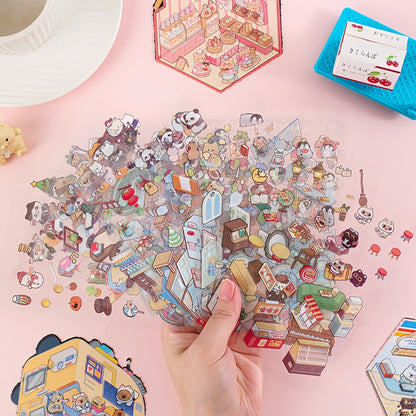 Little Animal Shop 3D Sticker Book
