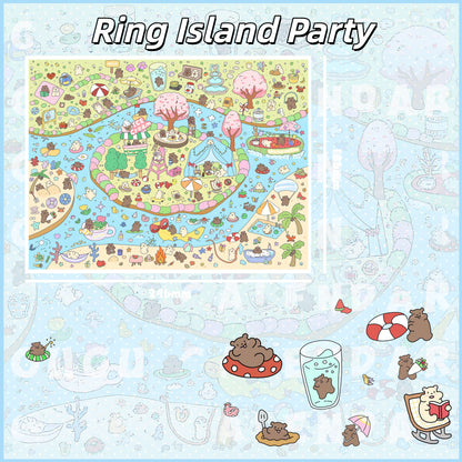 Gugu Calendar 3D Sticker | 2 Cute Miniature Scenes