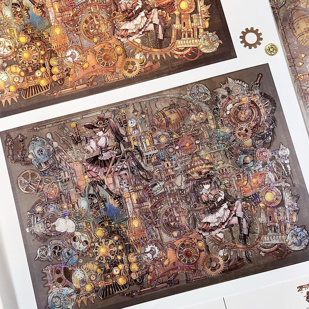 Empire of Steam 3D Sticker | 2 Cute Miniature Scenes
